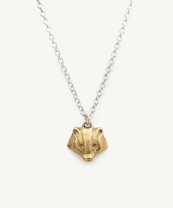 Badger pendant | Gold - Folklorika