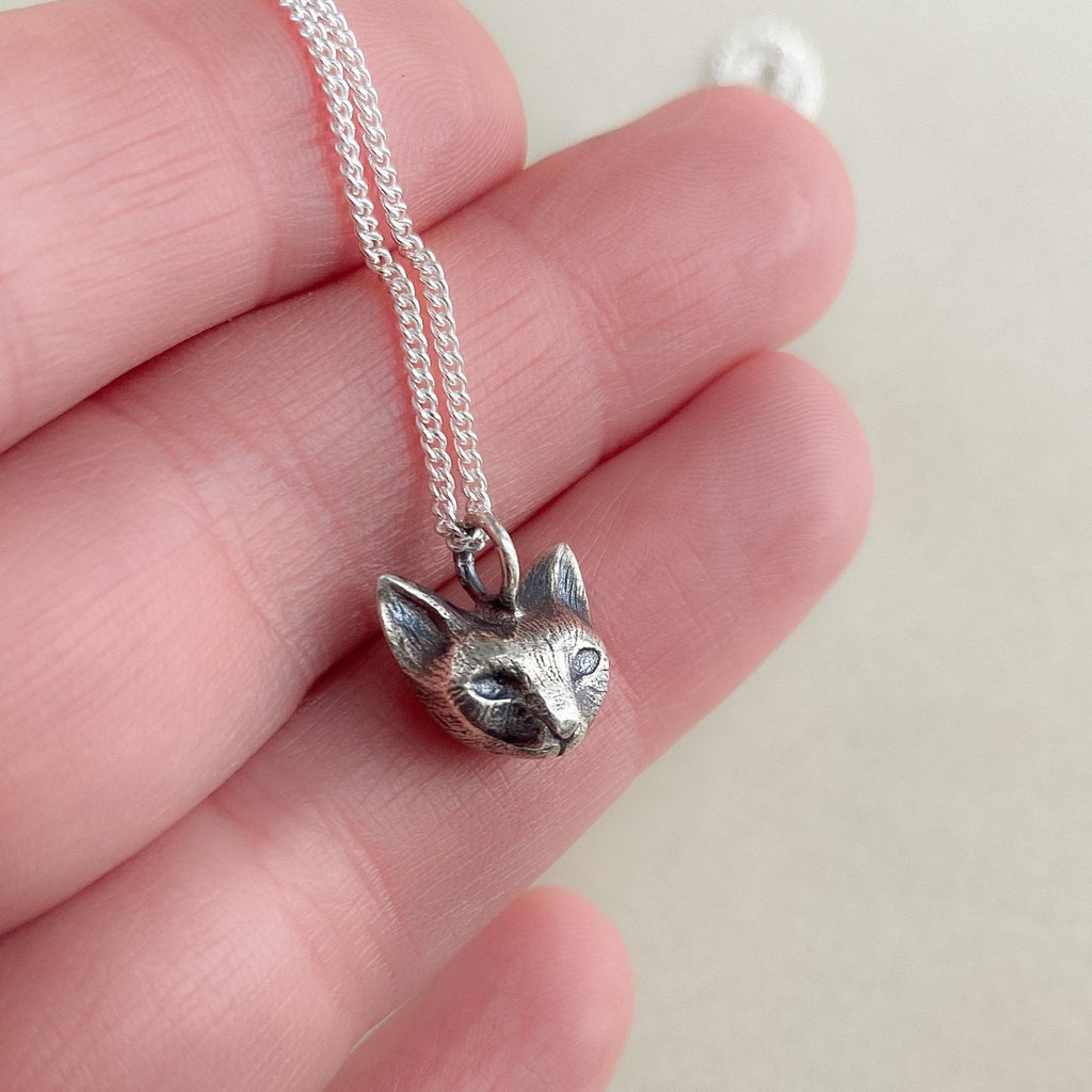 Cat pendant | Silver - Folklorika