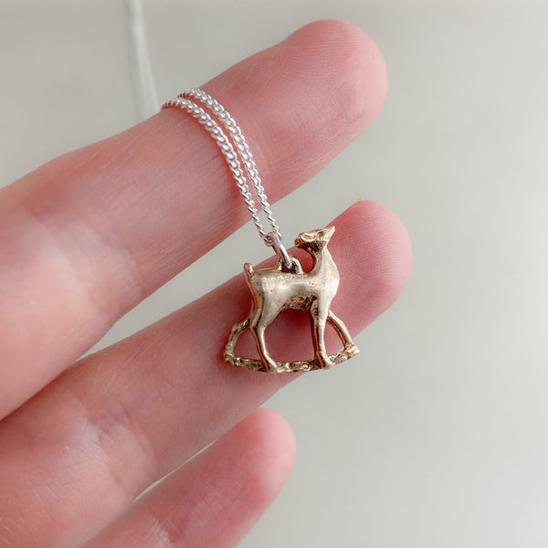 Deer pendant | Gold - Folklorika