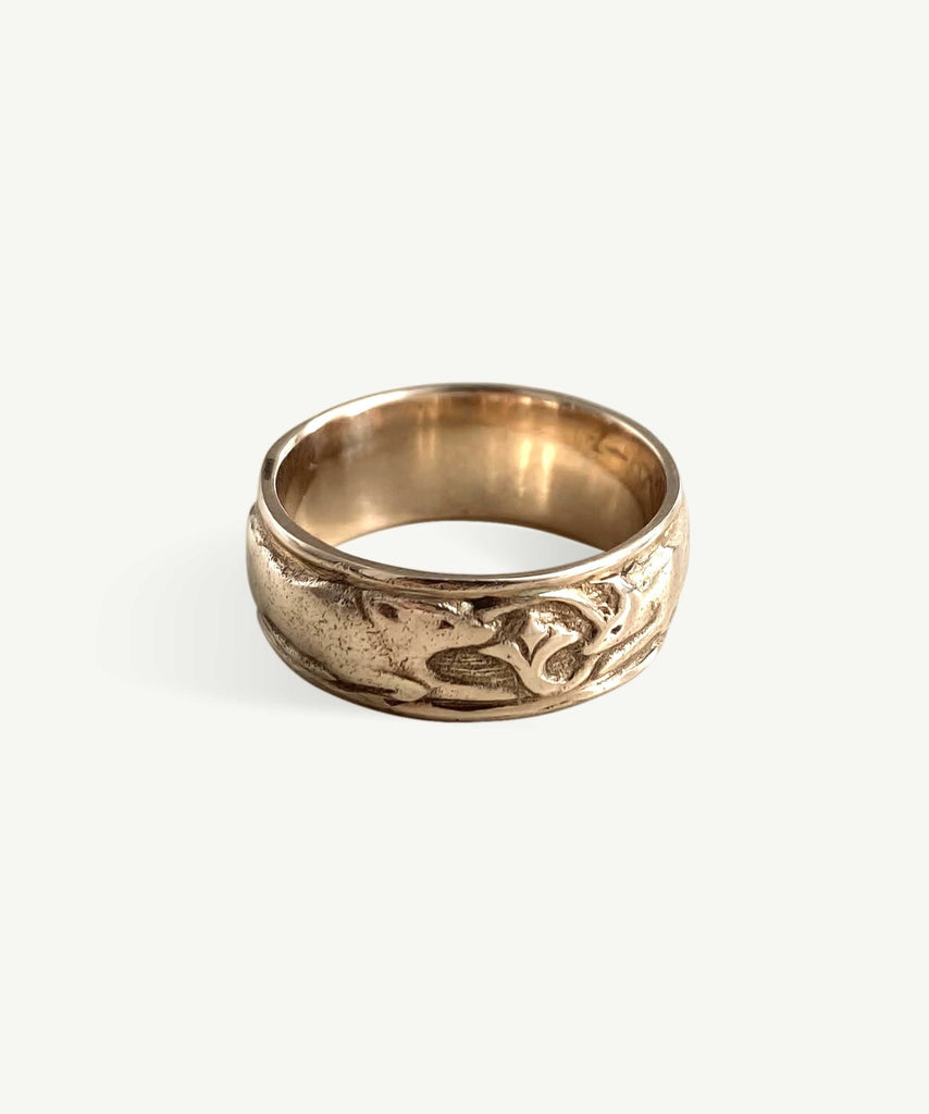 ‘Jackal & Wolf’ Folktale ring | Bronze - Folklorika