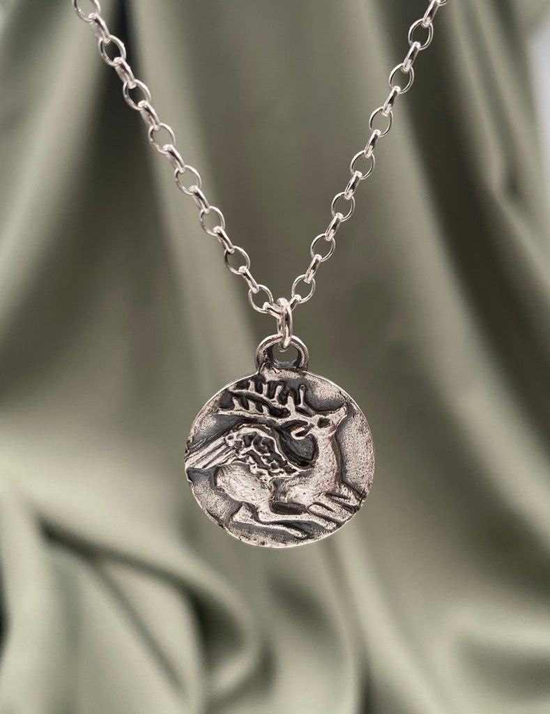 Peryton Coin pendant | Silver - Folklorika