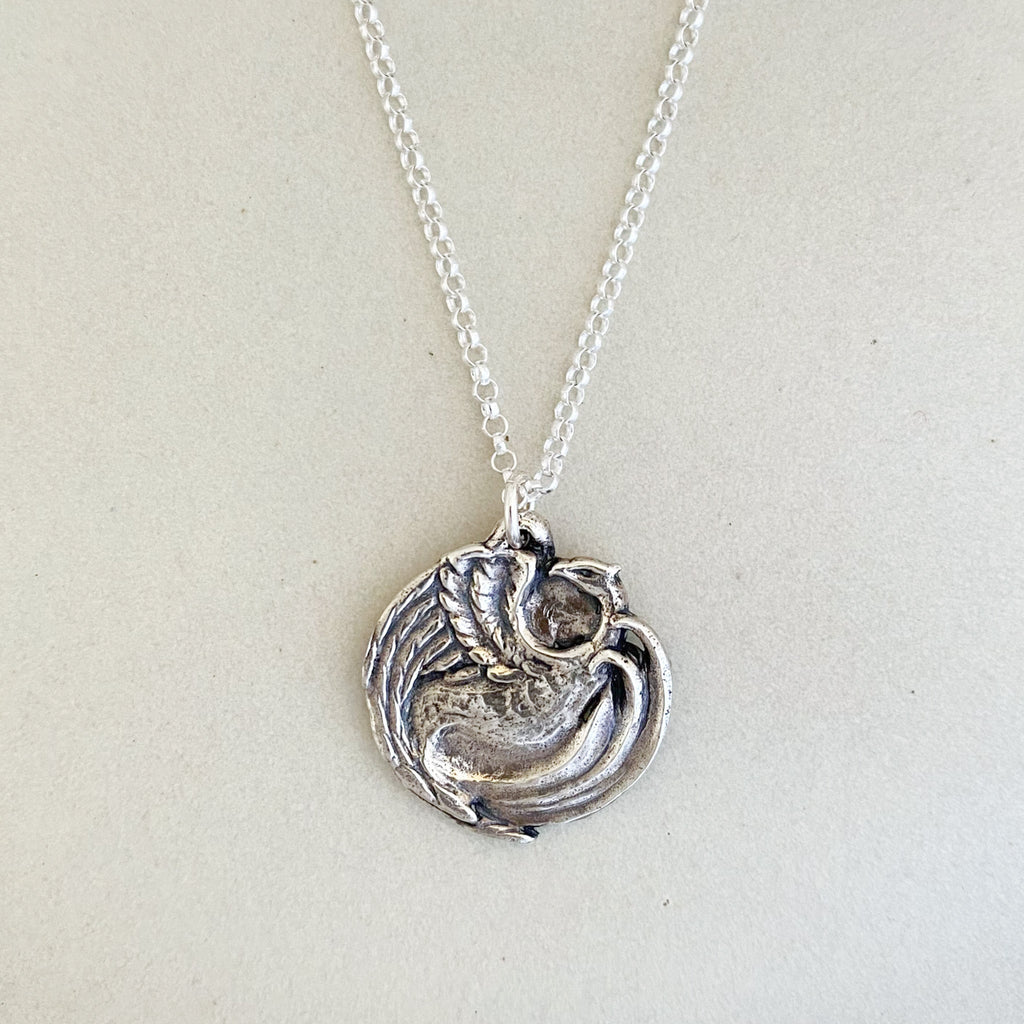 Phoenix pendant | Silver - Folklorika