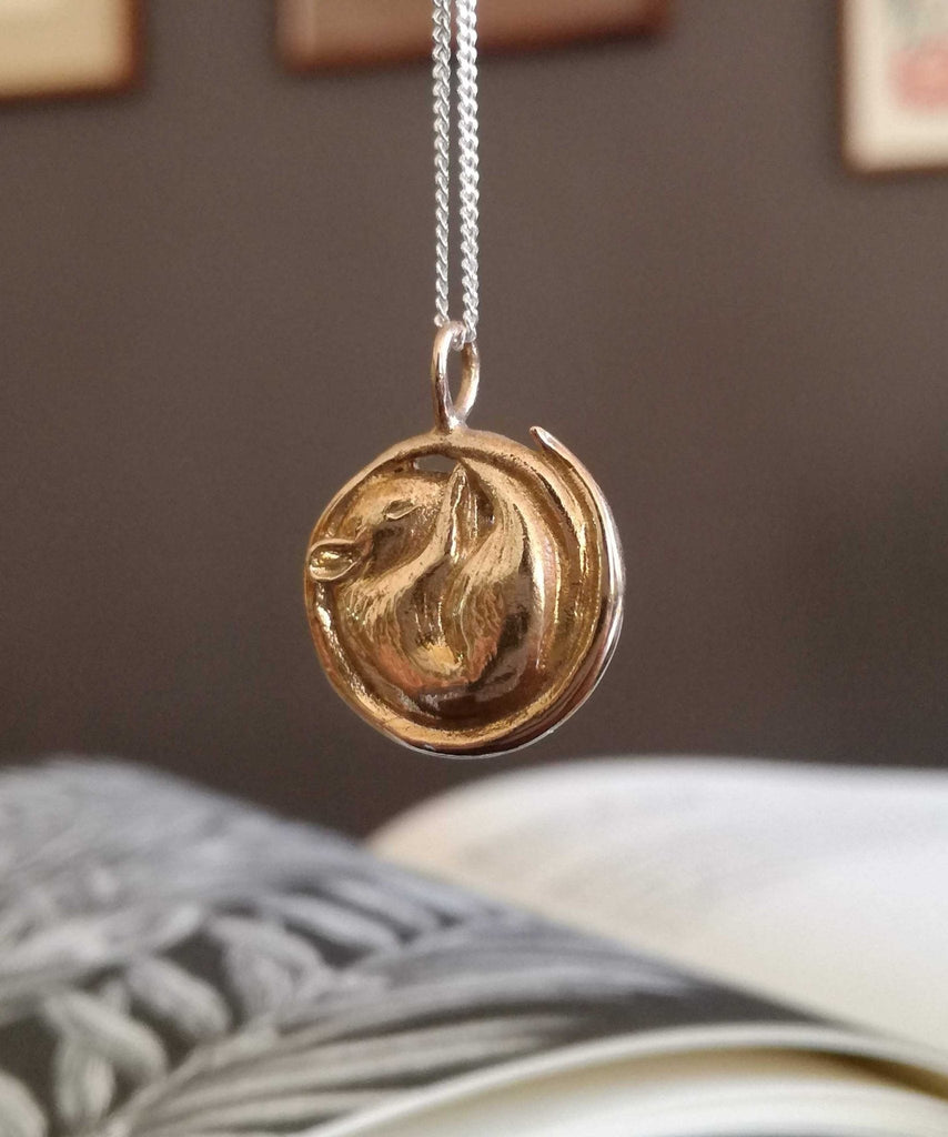 Sleeping Mouse pendant | Bronze - Folklorika