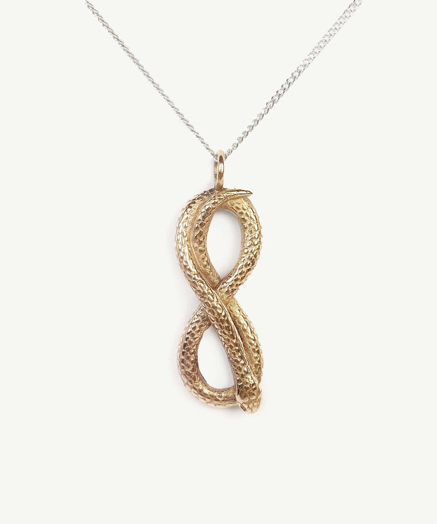 Snake Infinity pendant | Gold - Folklorika