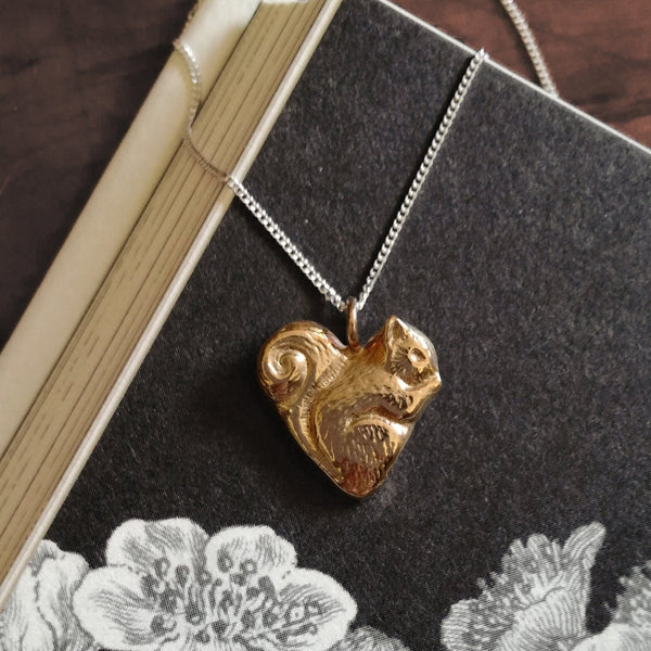 Squirrel pendant | Gold - Folklorika