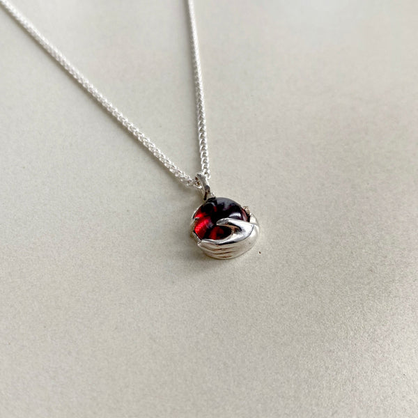 Persephone pendant with garnet - Folklorika